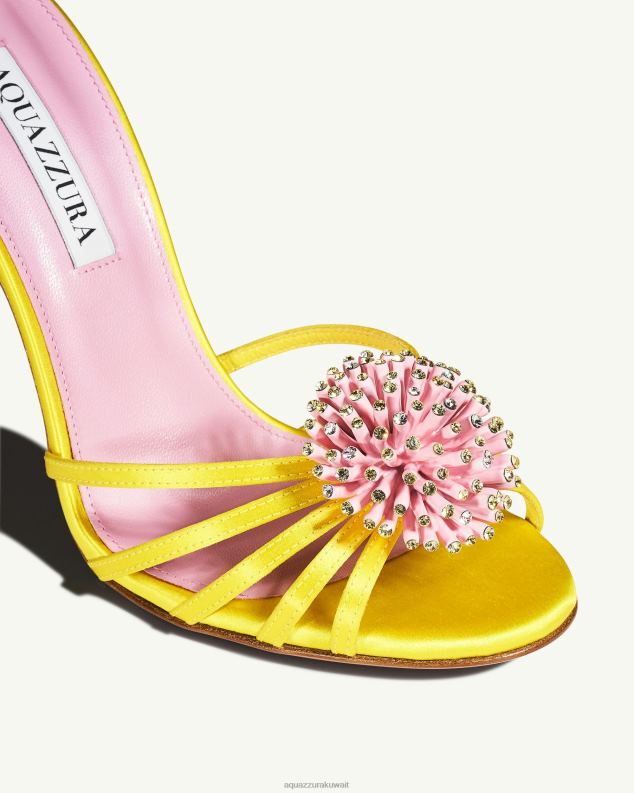 Aquazzura صندل شقائق النعمان 105 أصفر HNZRT66