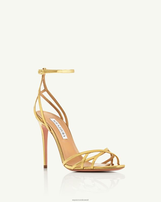 Aquazzura كل ما أريد صندل 105 ذهب HNZRT68