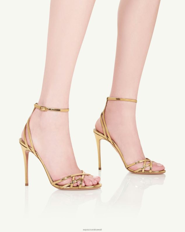 Aquazzura كل ما أريد صندل 105 ذهب HNZRT68