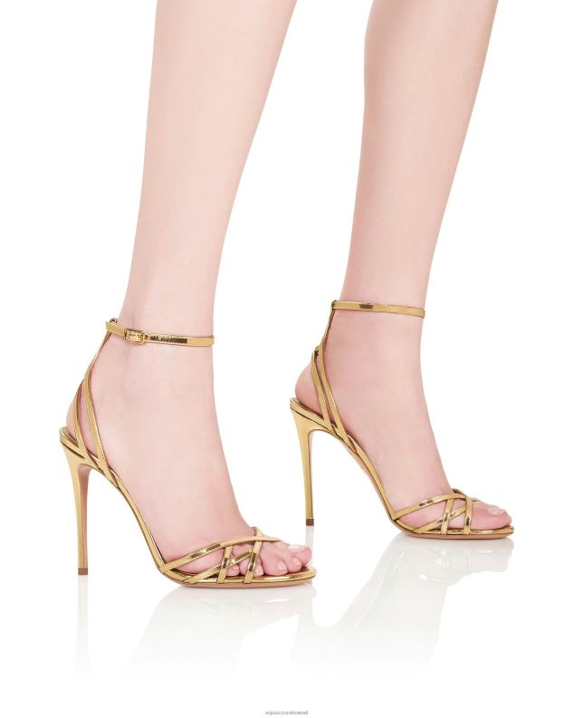 Aquazzura كل ما أريد صندل 105 ذهب HNZRT68