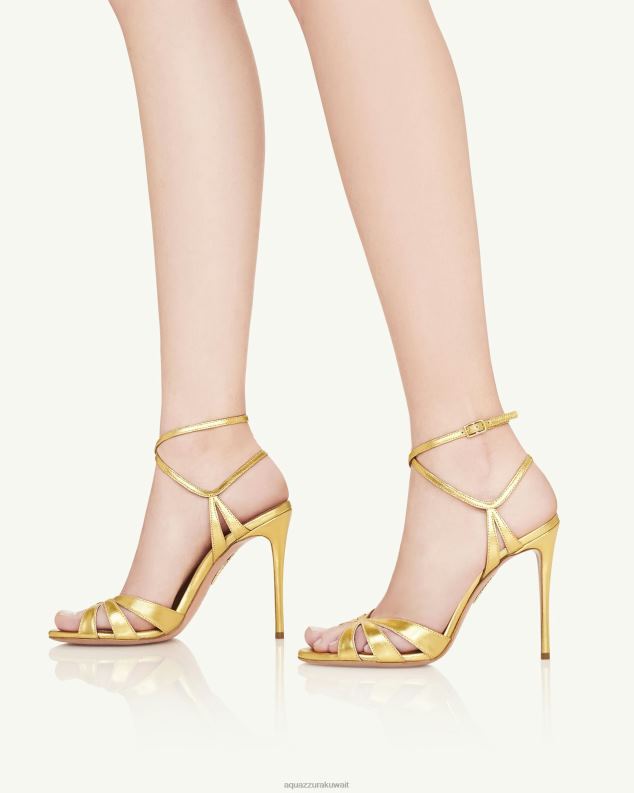 Aquazzura صندل صفارة الإنذار 105 ذهب HNZRT73