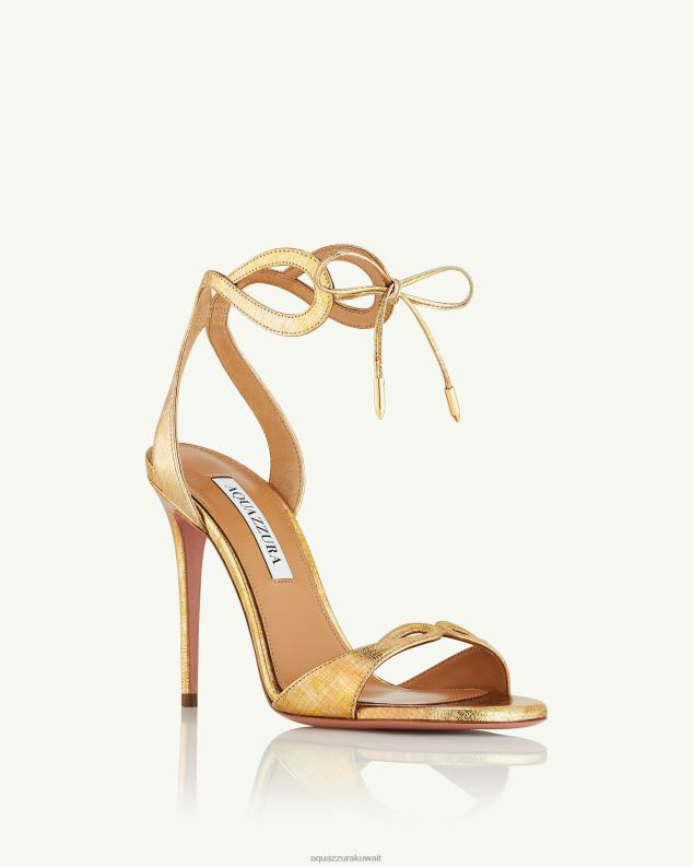 Aquazzura صندل تيسا 105 ذهب HNZRT74