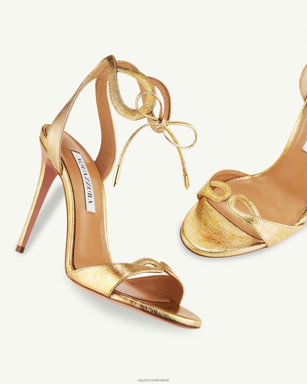 Aquazzura صندل تيسا 105 ذهب HNZRT74