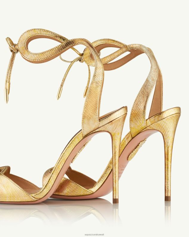 Aquazzura صندل تيسا 105 ذهب HNZRT74