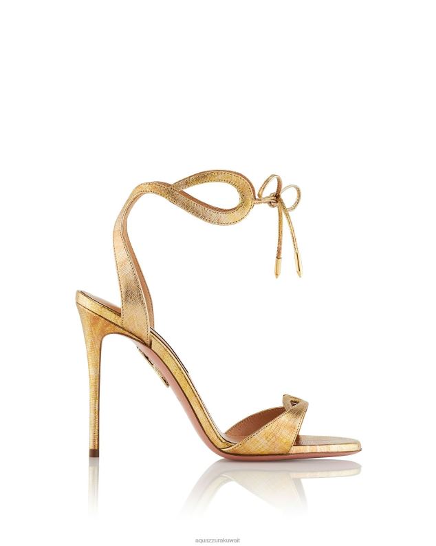 Aquazzura صندل تيسا 105 ذهب HNZRT74