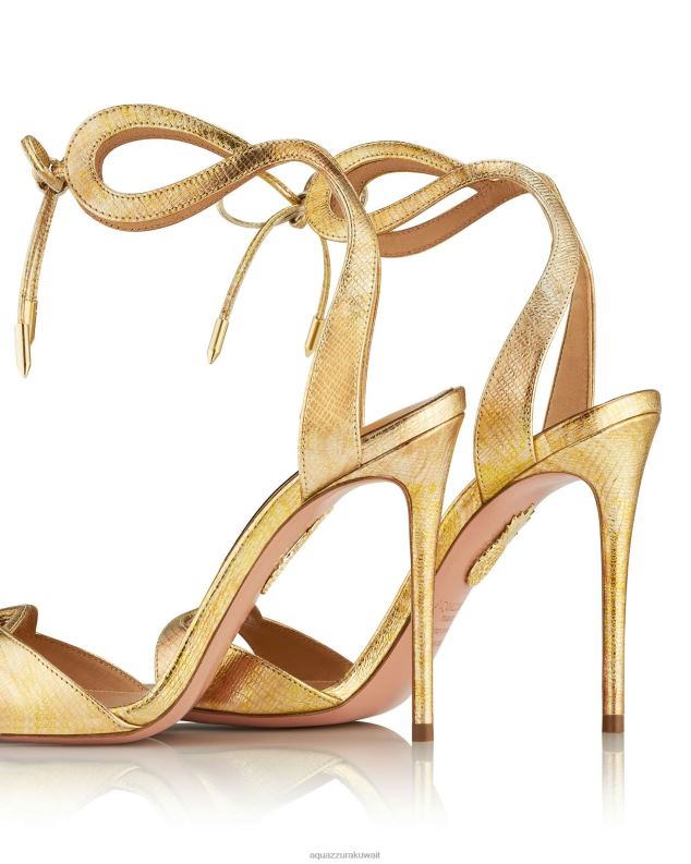 Aquazzura صندل تيسا 105 ذهب HNZRT74