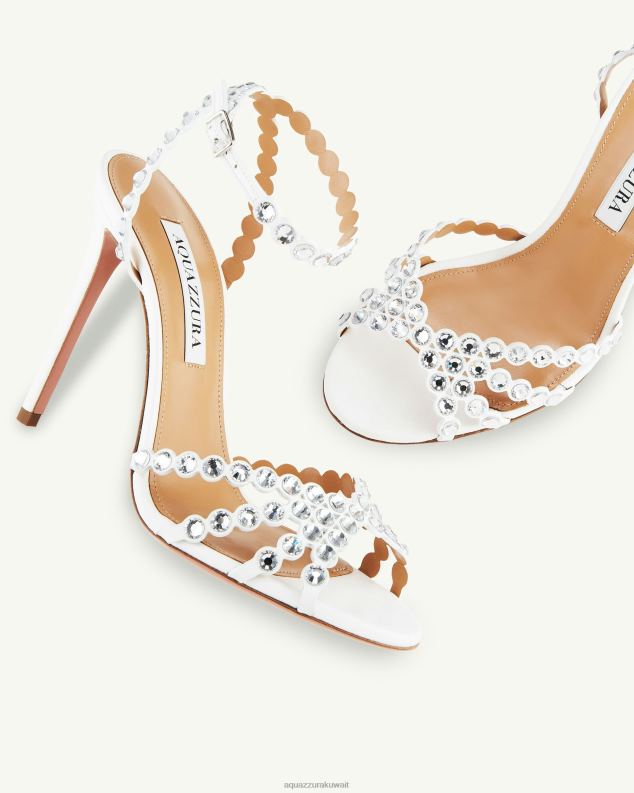 Aquazzura صندل التكيلا 105 أبيض HNZRT77