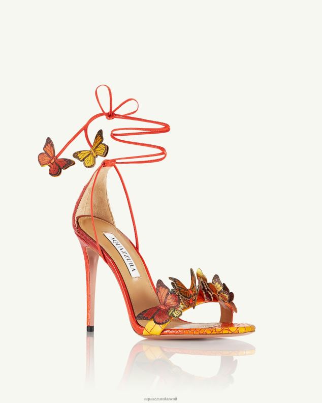 Aquazzura صندل بابيلون 105 البرتقالي HNZRT96