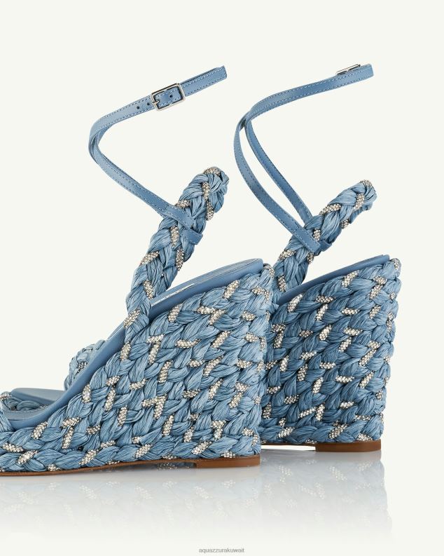 Aquazzura إسفين كوستيرا 120 أزرق HNZRT55