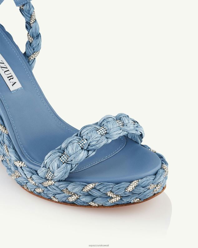 Aquazzura إسفين كوستيرا 120 أزرق HNZRT55