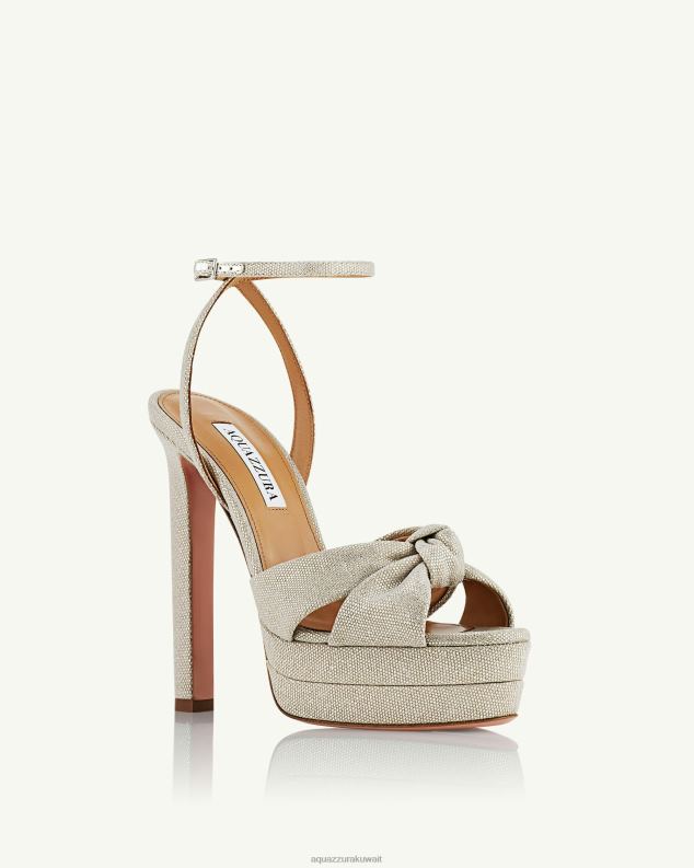 Aquazzura هضبة كيوبيد 130 فضة HNZRT281