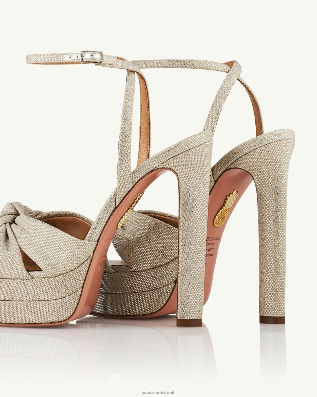 Aquazzura هضبة كيوبيد 130 فضة HNZRT281