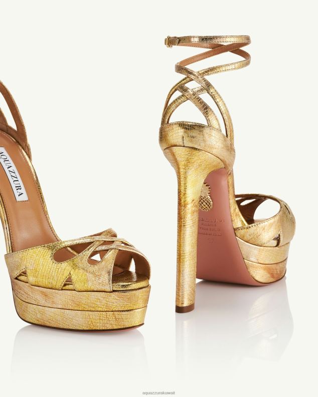 Aquazzura كل شيء على هضبة الصندل 140 ذهب HNZRT277