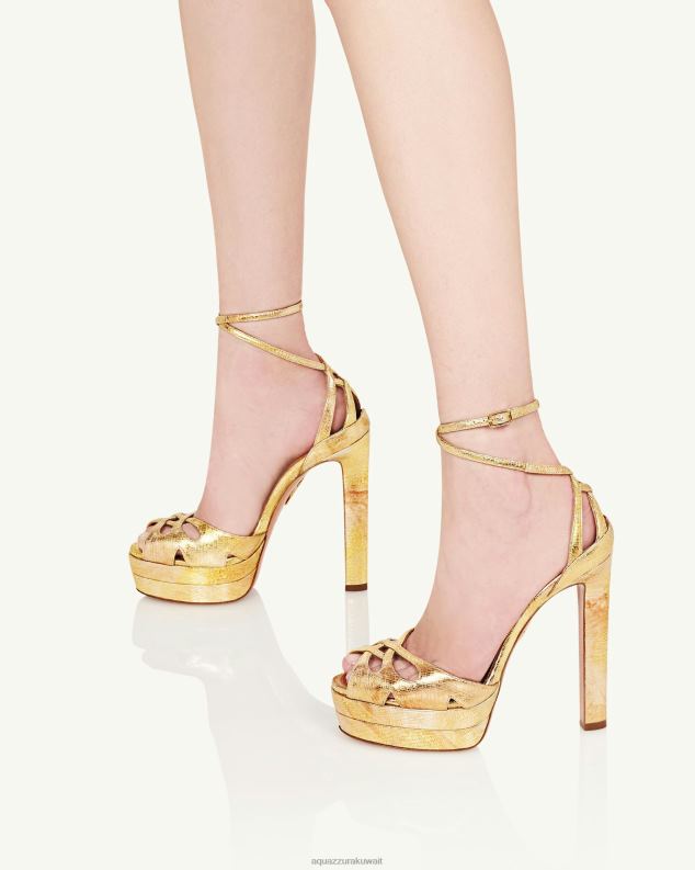 Aquazzura كل شيء على هضبة الصندل 140 ذهب HNZRT277