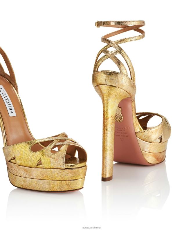 Aquazzura كل شيء على هضبة الصندل 140 ذهب HNZRT277