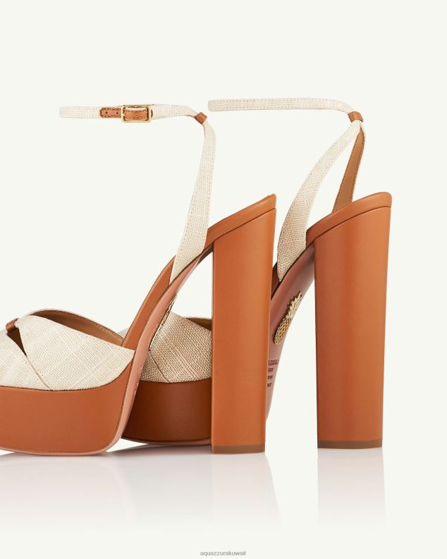 Aquazzura هضبة صندل فيليت 140 بني HNZRT278