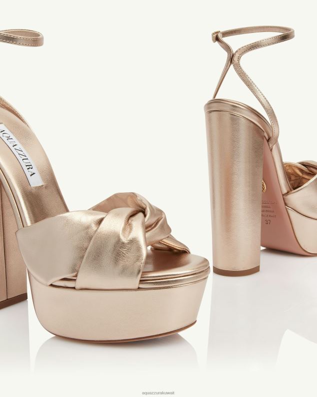 Aquazzura هضبة أولي 140 ذهب HNZRT279