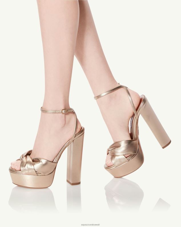 Aquazzura هضبة أولي 140 ذهب HNZRT279