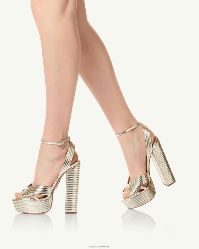 Aquazzura هضبة صندانس 140 ذهب HNZRT309