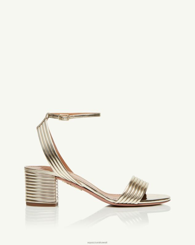 Aquazzura صندل صندل 50 ذهب HNZRT130