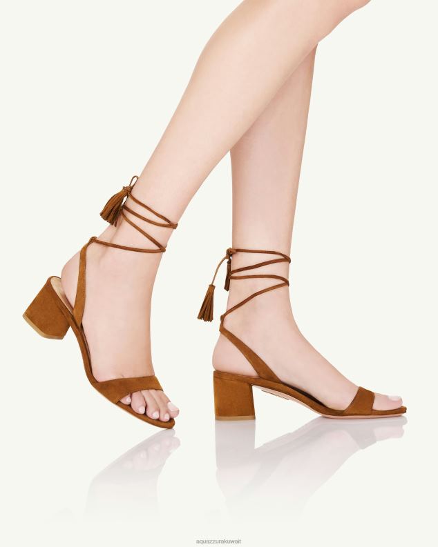 Aquazzura ألو صندل 50 بني HNZRT143