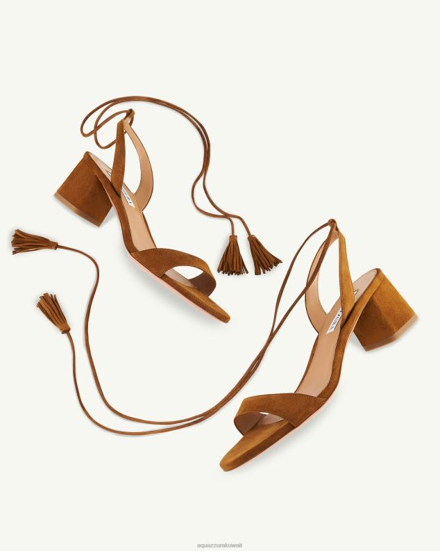 Aquazzura ألو صندل 50 بني HNZRT143