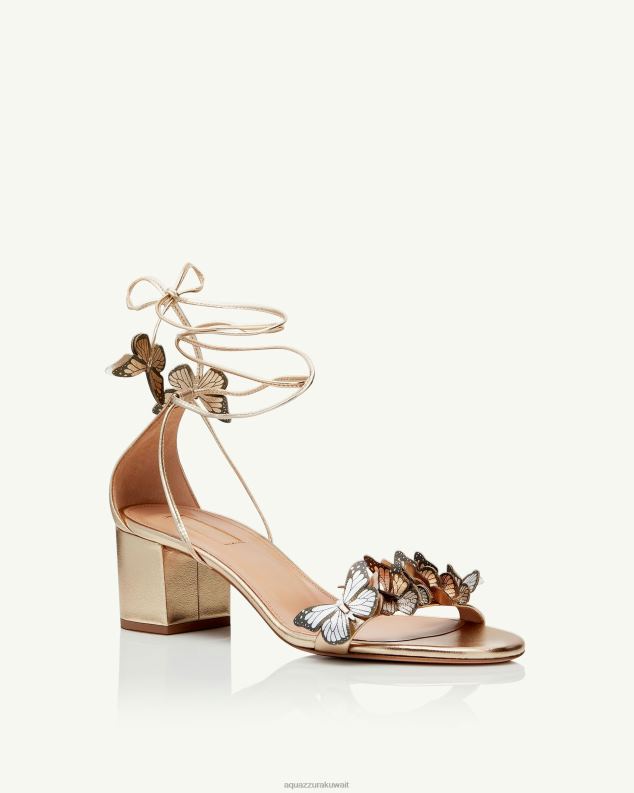 Aquazzura صندل بابيلون 50 ذهب HNZRT60