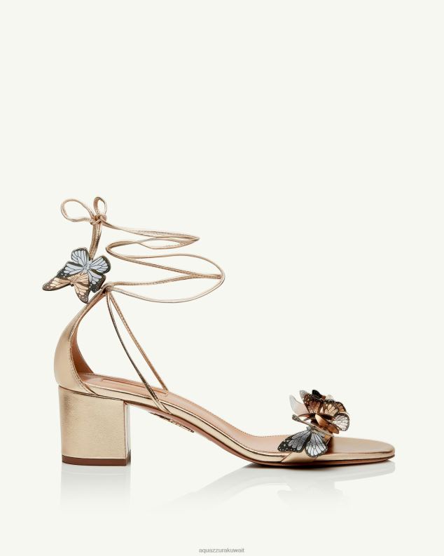 Aquazzura صندل بابيلون 50 ذهب HNZRT60