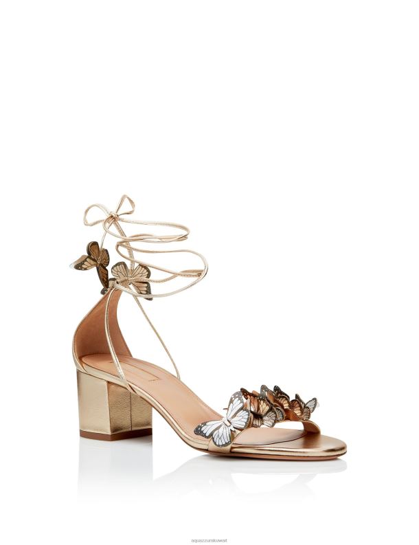 Aquazzura صندل بابيلون 50 ذهب HNZRT60