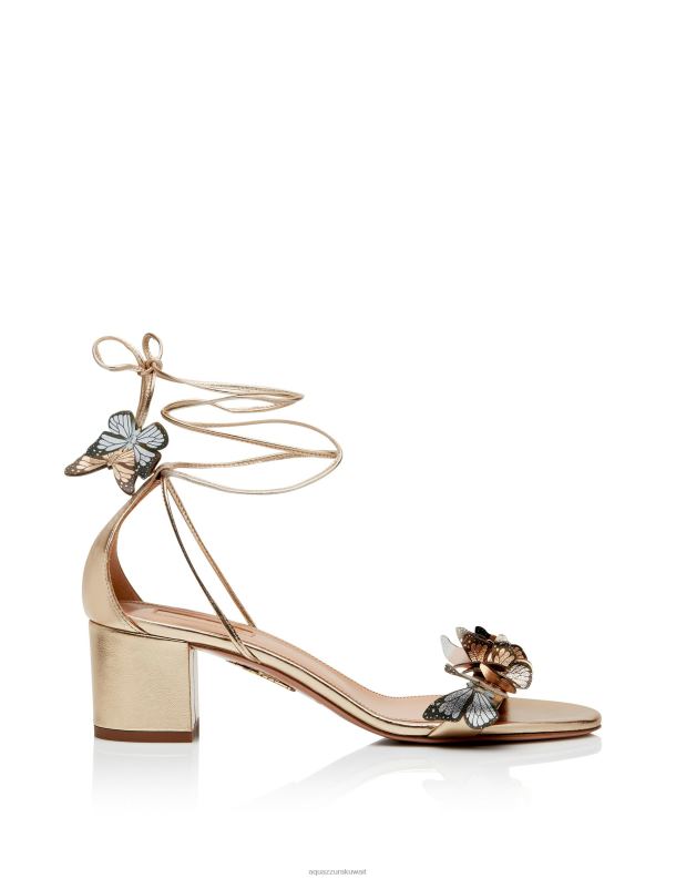 Aquazzura صندل بابيلون 50 ذهب HNZRT60