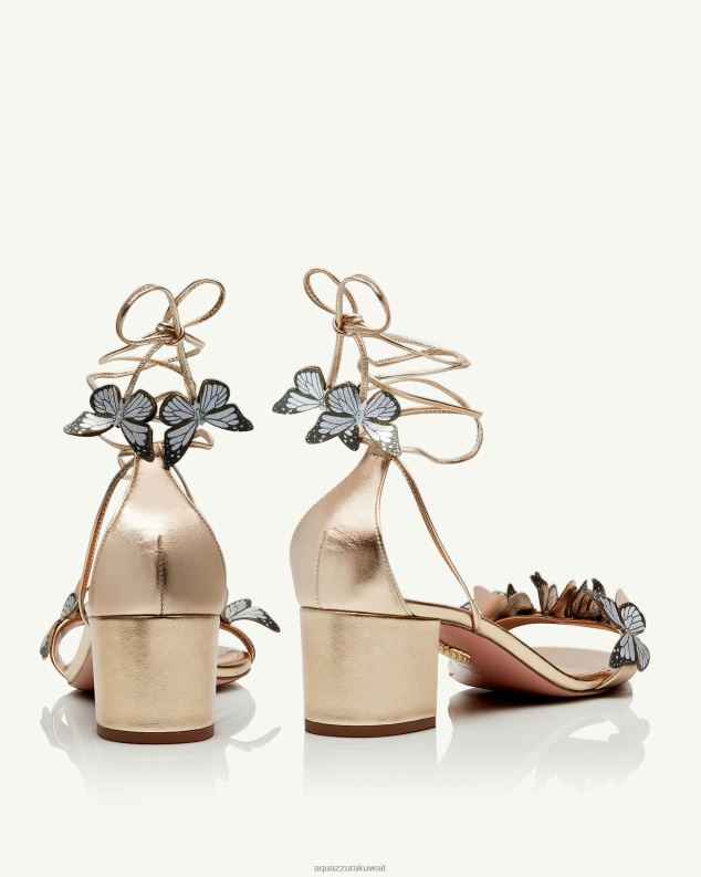 Aquazzura صندل بابيلون 50 ذهب HNZRT60