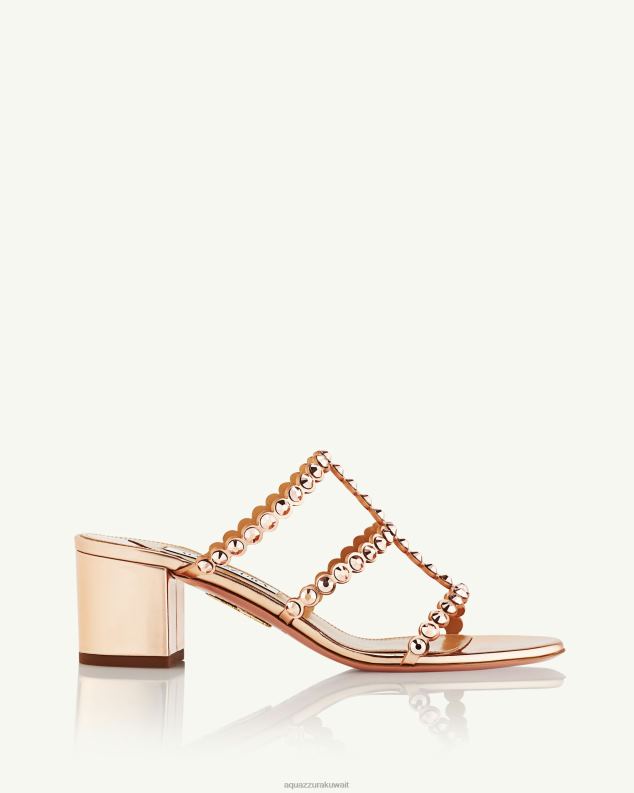 Aquazzura صندل التكيلا 50 ذهب HNZRT88