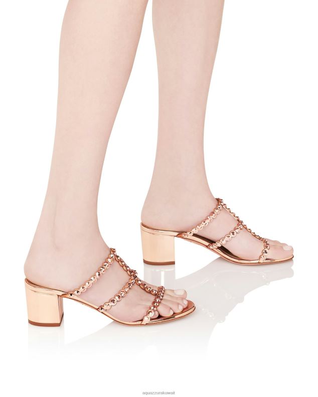 Aquazzura صندل التكيلا 50 ذهب HNZRT88