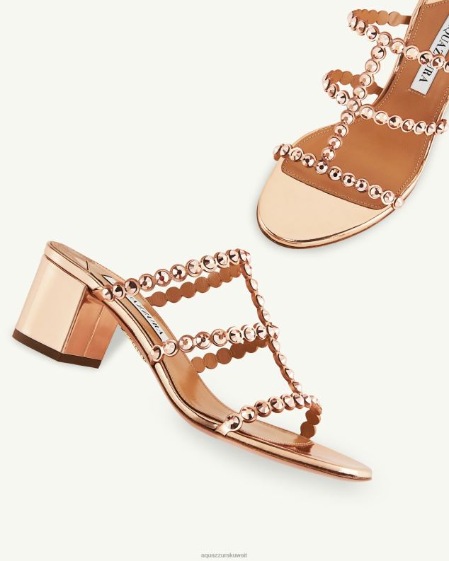 Aquazzura صندل التكيلا 50 ذهب HNZRT88