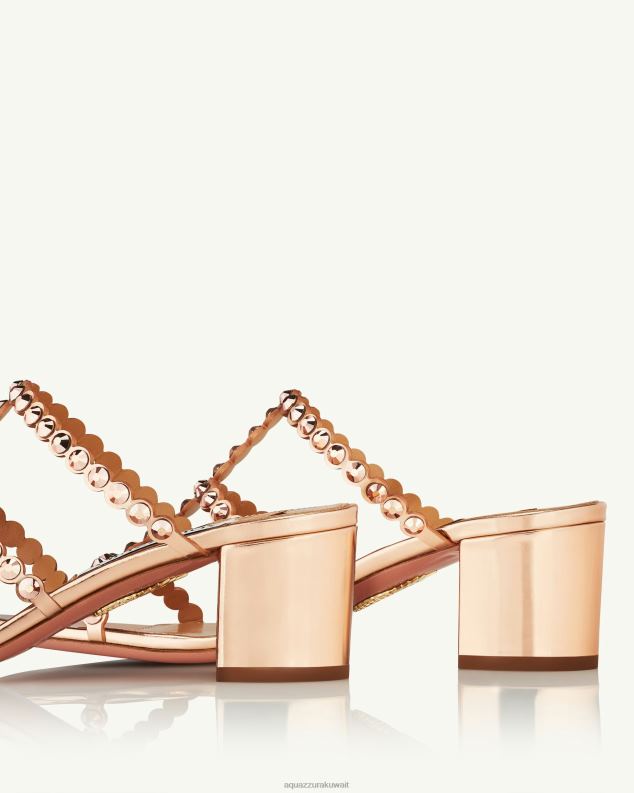 Aquazzura صندل التكيلا 50 ذهب HNZRT88