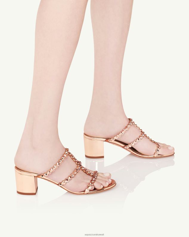 Aquazzura صندل التكيلا 50 ذهب HNZRT88