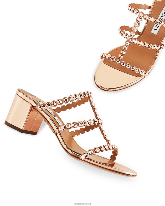 Aquazzura صندل التكيلا 50 ذهب HNZRT88