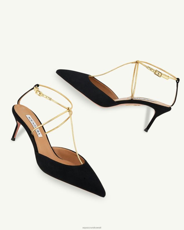 Aquazzura مضخة الرومانسية الرومانية 65 أسود HNZRT214