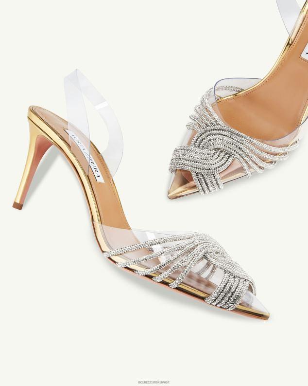 Aquazzura غاتسبي بليكسي حبال 75 ذهب HNZRT221