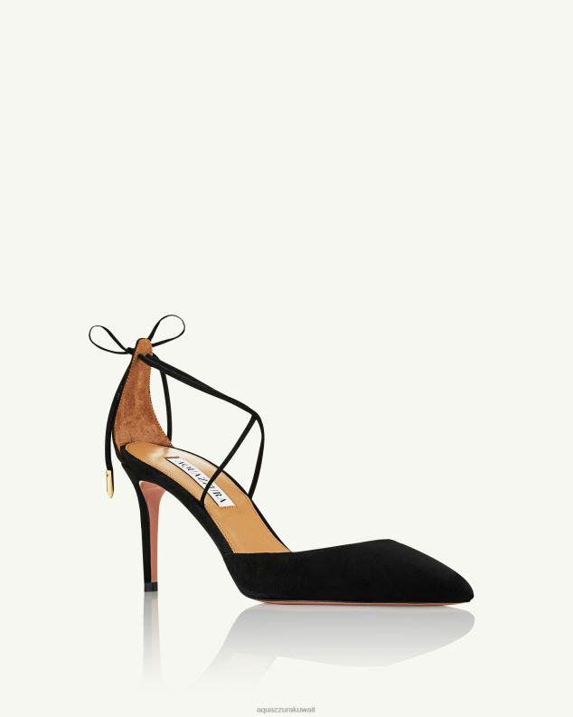 Aquazzura مضخة الكرز 75 أسود HNZRT224