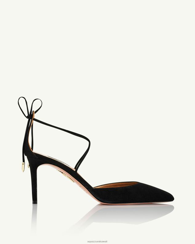 Aquazzura مضخة الكرز 75 أسود HNZRT224