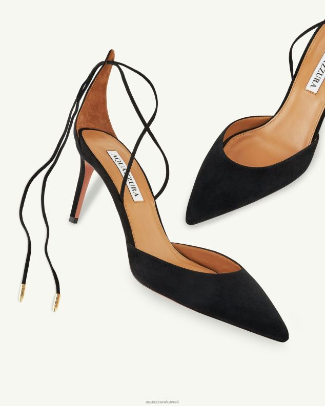 Aquazzura مضخة الكرز 75 أسود HNZRT224