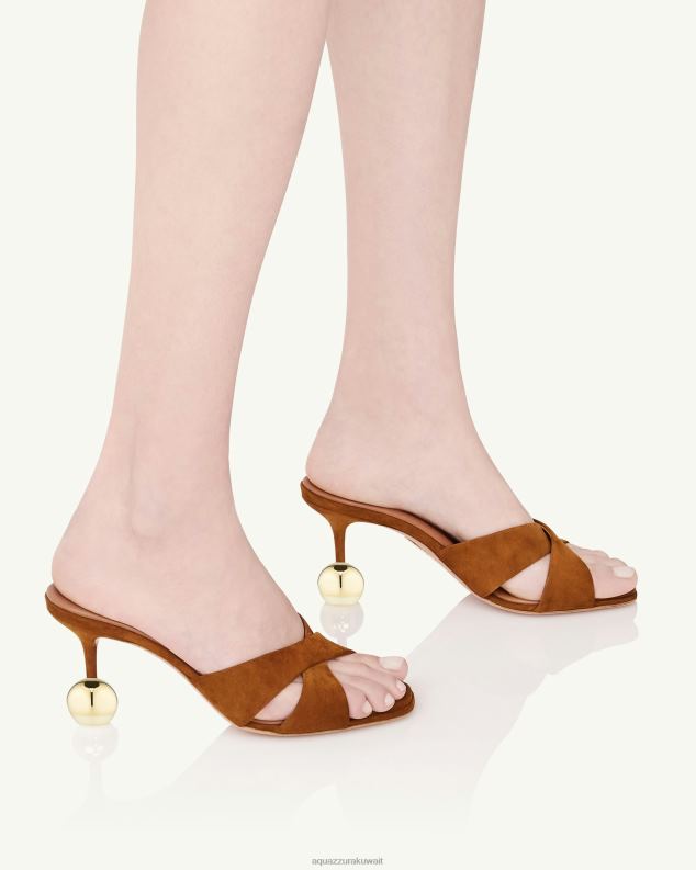 Aquazzura حبيبي بغل 75 بني HNZRT98