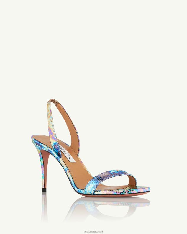 Aquazzura صندل عاري جدا 85 أزرق HNZRT10