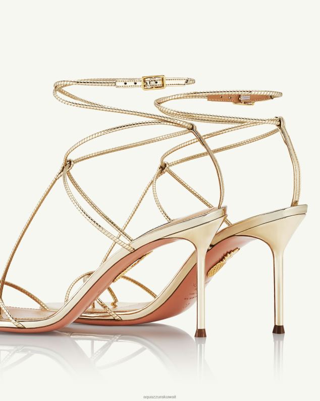 Aquazzura صندل رومانسي روماني 85 ذهب HNZRT107