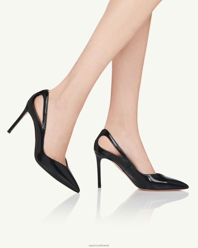 Aquazzura مضخة شيفا 85 أسود HNZRT193