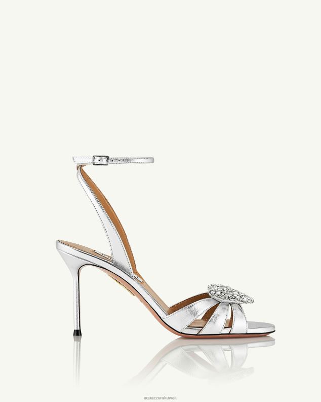 Aquazzura تحبني صندل 85 فضة HNZRT30