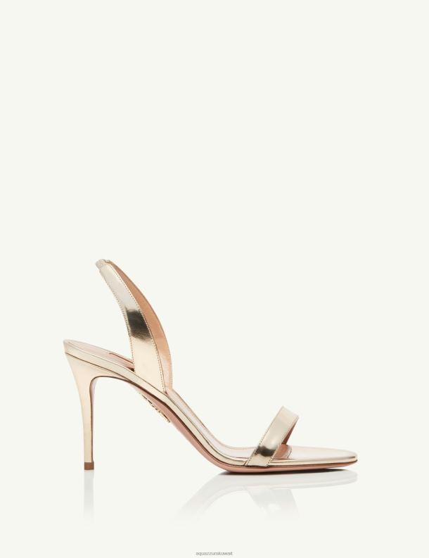 Aquazzura صندل عاري جدا 85 ذهب HNZRT93