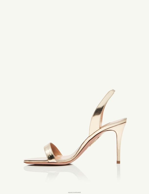 Aquazzura صندل عاري جدا 85 ذهب HNZRT93