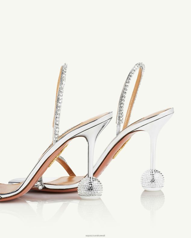 Aquazzura نعم حبيبي صندل 95 فضة HNZRT49